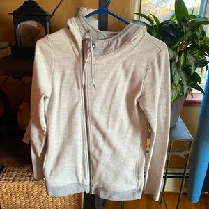Kuhl Light Gray Asymmetrical Zipper Hooded Sweatshirt - Sz XS